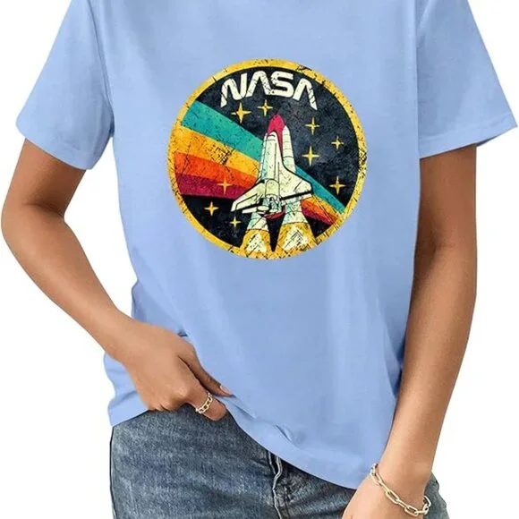 Women Vintage Space Shuttle Graphic T-Shirt (S-XL) - Picture 10 of 15